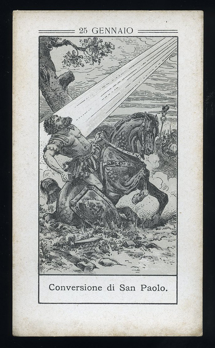 antico santino litografico- holy card CONVERSIONE DI S.PAOLO AP. | eBay