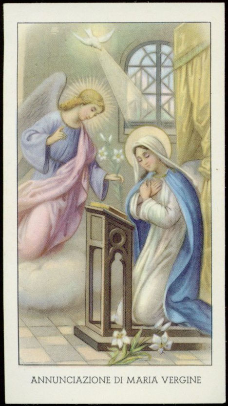 Santino Holy Card Ediz Egim N 149 Annunciazione Di Maria Vergine Ebay